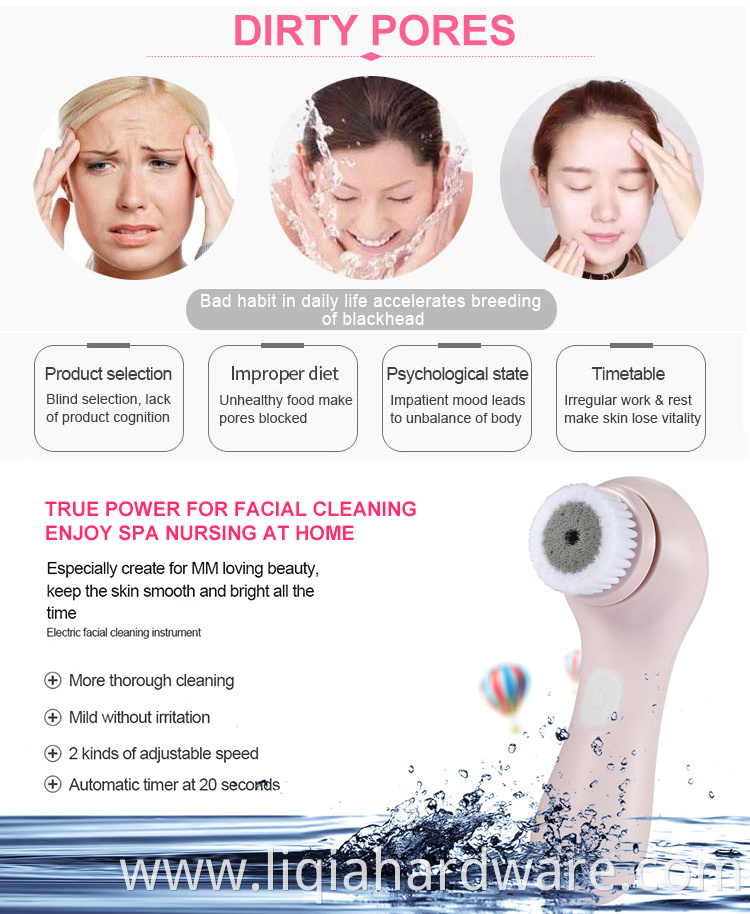 Electric Rotating Spin Facial Cleanser Brush Rechargeable Face Cleansing Brush